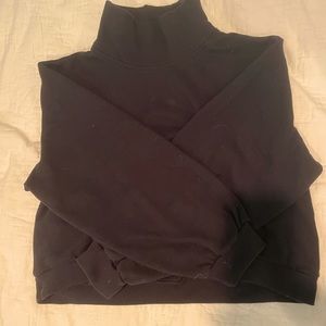 black turtleneck sweater